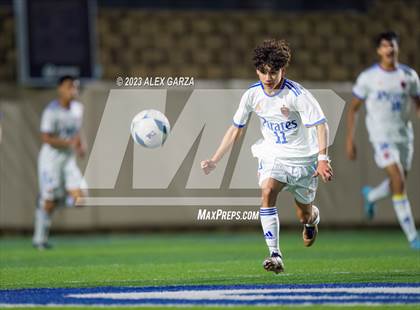 Thumbnail 3 in San Elizario vs Hidalgo Early College  (UIL 4A Soccer Semifinal) photogallery.