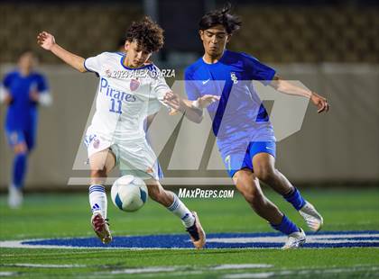 Thumbnail 3 in San Elizario vs Hidalgo Early College  (UIL 4A Soccer Semifinal) photogallery.