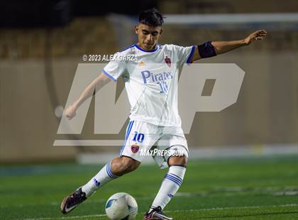 Thumbnail 1 in San Elizario vs Hidalgo Early College  (UIL 4A Soccer Semifinal) photogallery.
