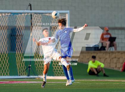 Thumbnail 3 in San Elizario vs Hidalgo Early College  (UIL 4A Soccer Semifinal) photogallery.