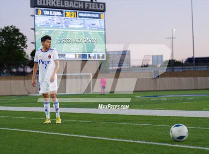 Thumbnail 1 in San Elizario vs Hidalgo Early College  (UIL 4A Soccer Semifinal) photogallery.