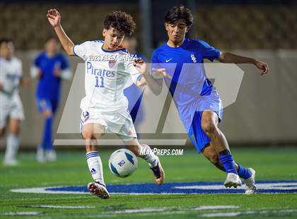 Thumbnail 1 in San Elizario vs Hidalgo Early College  (UIL 4A Soccer Semifinal) photogallery.