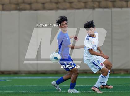 Thumbnail 3 in San Elizario vs Hidalgo Early College  (UIL 4A Soccer Semifinal) photogallery.