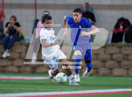 Thumbnail 1 in San Elizario vs Hidalgo Early College  (UIL 4A Soccer Semifinal) photogallery.