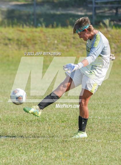 Thumbnail 3 in Terry Sanford vs. Jack Britt (3rd Annual 'B-Nice To You Heart' Boys' Soccer Jamboree) photogallery.
