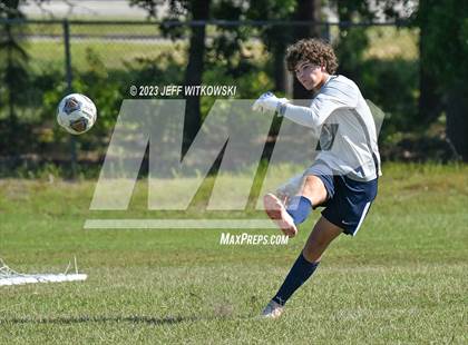 Thumbnail 1 in Terry Sanford vs. Jack Britt (3rd Annual 'B-Nice To You Heart' Boys' Soccer Jamboree) photogallery.