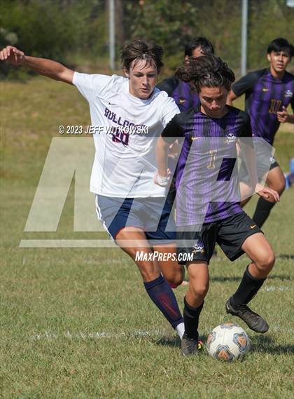 Thumbnail 2 in Terry Sanford vs. Jack Britt (3rd Annual 'B-Nice To You Heart' Boys' Soccer Jamboree) photogallery.
