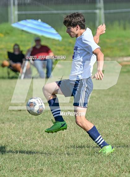 Thumbnail 2 in Terry Sanford vs. Jack Britt (3rd Annual 'B-Nice To You Heart' Boys' Soccer Jamboree) photogallery.