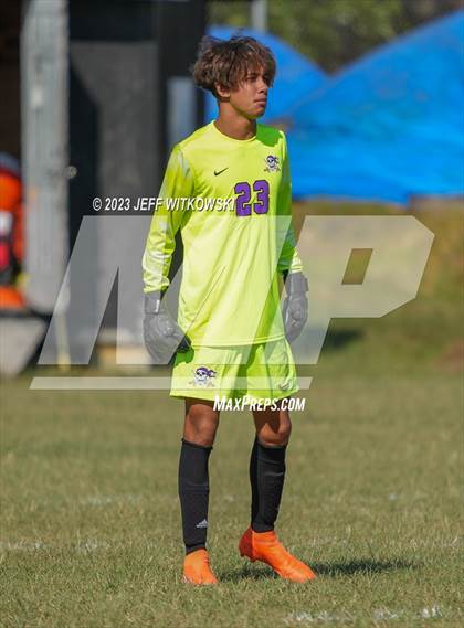 Thumbnail 1 in Terry Sanford vs. Jack Britt (3rd Annual 'B-Nice To You Heart' Boys' Soccer Jamboree) photogallery.