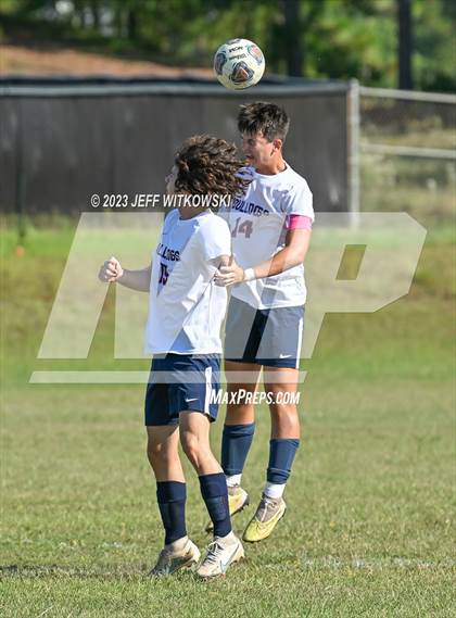 Thumbnail 2 in Terry Sanford vs. Jack Britt (3rd Annual 'B-Nice To You Heart' Boys' Soccer Jamboree) photogallery.
