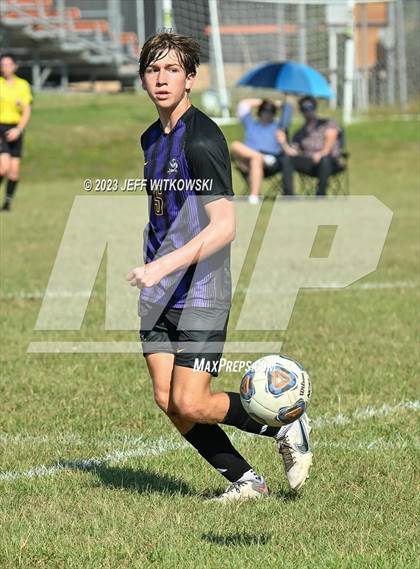 Thumbnail 1 in Terry Sanford vs. Jack Britt (3rd Annual 'B-Nice To You Heart' Boys' Soccer Jamboree) photogallery.