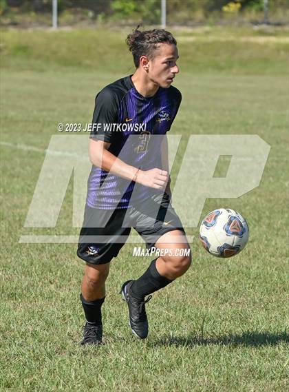 Thumbnail 1 in Terry Sanford vs. Jack Britt (3rd Annual 'B-Nice To You Heart' Boys' Soccer Jamboree) photogallery.