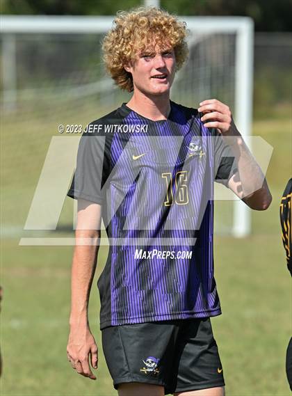 Thumbnail 1 in Terry Sanford vs. Jack Britt (3rd Annual 'B-Nice To You Heart' Boys' Soccer Jamboree) photogallery.