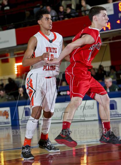 Thumbnail 1 in White Plains vs. Cardinal Spellman (Slam Dunk Tournament) photogallery.