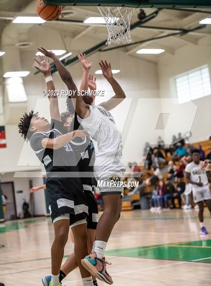 Thumbnail 2 in Victory Christian Academy vs. University City (MLK Showcase) photogallery.