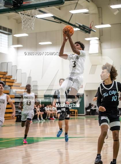 Thumbnail 2 in Victory Christian Academy vs. University City (MLK Showcase) photogallery.