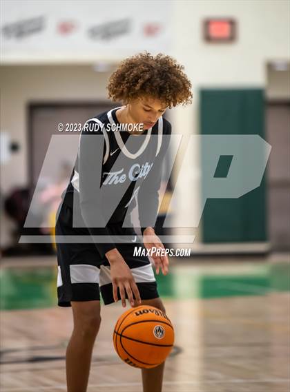 Thumbnail 1 in Victory Christian Academy vs. University City (MLK Showcase) photogallery.