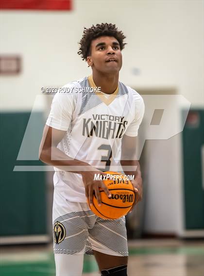 Thumbnail 2 in Victory Christian Academy vs. University City (MLK Showcase) photogallery.