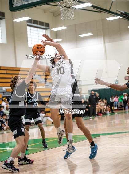 Thumbnail 2 in Victory Christian Academy vs. University City (MLK Showcase) photogallery.