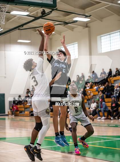 Thumbnail 1 in Victory Christian Academy vs. University City (MLK Showcase) photogallery.