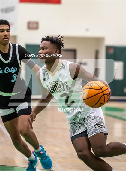 Thumbnail 1 in Victory Christian Academy vs. University City (MLK Showcase) photogallery.