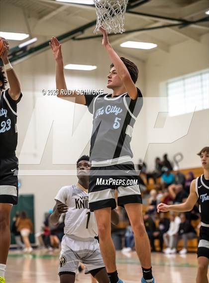 Thumbnail 2 in Victory Christian Academy vs. University City (MLK Showcase) photogallery.