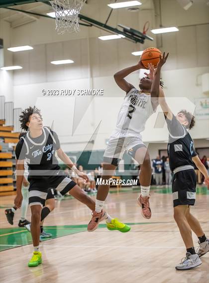 Thumbnail 3 in Victory Christian Academy vs. University City (MLK Showcase) photogallery.