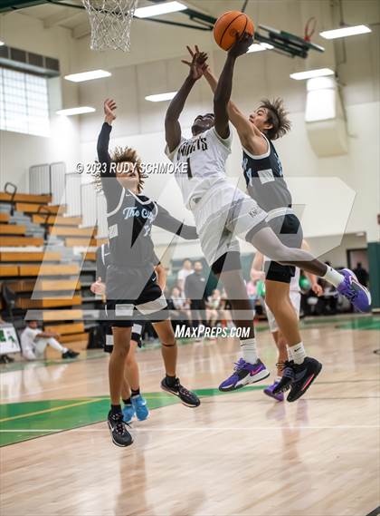 Thumbnail 3 in Victory Christian Academy vs. University City (MLK Showcase) photogallery.