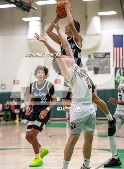 Thumbnail 2 in Victory Christian Academy vs. University City (MLK Showcase) photogallery.