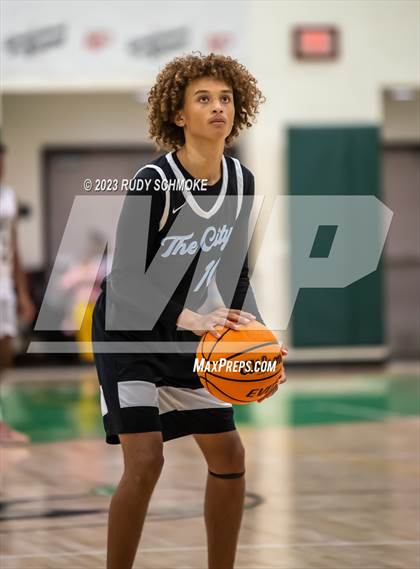 Thumbnail 3 in Victory Christian Academy vs. University City (MLK Showcase) photogallery.