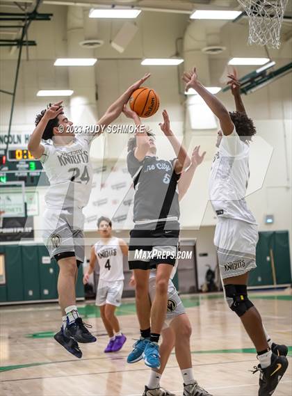 Thumbnail 2 in Victory Christian Academy vs. University City (MLK Showcase) photogallery.