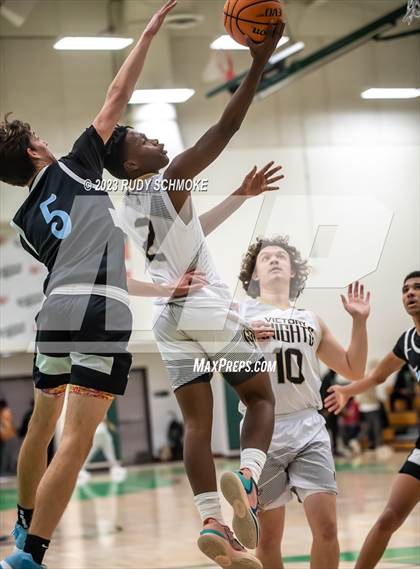 Thumbnail 3 in Victory Christian Academy vs. University City (MLK Showcase) photogallery.