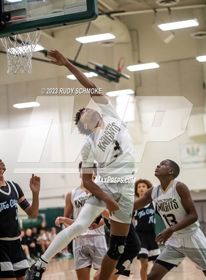 Thumbnail 1 in Victory Christian Academy vs. University City (MLK Showcase) photogallery.