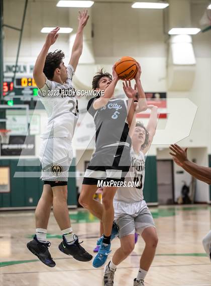 Thumbnail 3 in Victory Christian Academy vs. University City (MLK Showcase) photogallery.