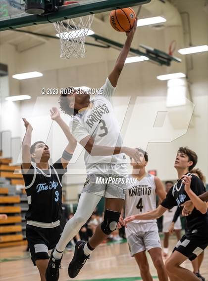 Thumbnail 2 in Victory Christian Academy vs. University City (MLK Showcase) photogallery.