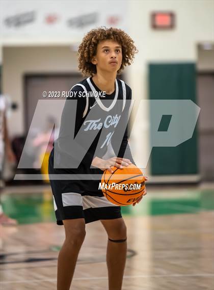 Thumbnail 2 in Victory Christian Academy vs. University City (MLK Showcase) photogallery.