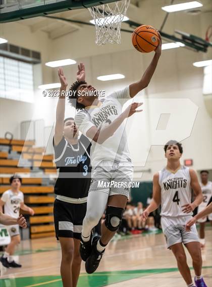 Thumbnail 1 in Victory Christian Academy vs. University City (MLK Showcase) photogallery.