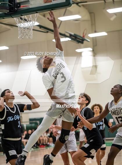 Thumbnail 3 in Victory Christian Academy vs. University City (MLK Showcase) photogallery.