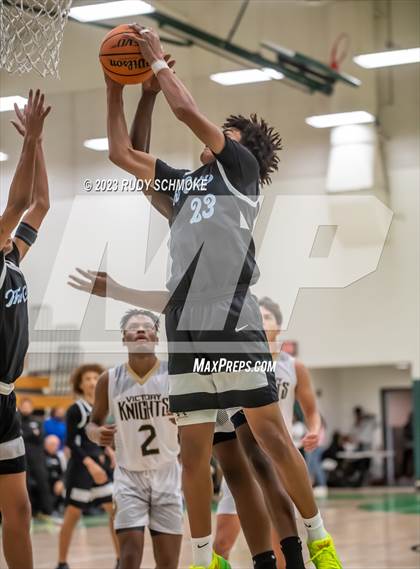 Thumbnail 2 in Victory Christian Academy vs. University City (MLK Showcase) photogallery.
