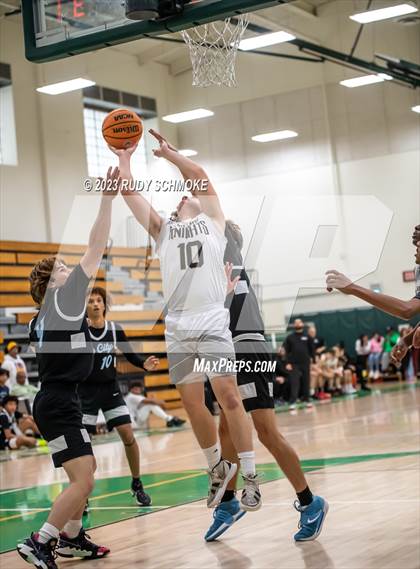 Thumbnail 3 in Victory Christian Academy vs. University City (MLK Showcase) photogallery.