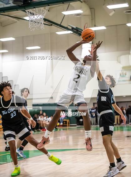 Thumbnail 1 in Victory Christian Academy vs. University City (MLK Showcase) photogallery.