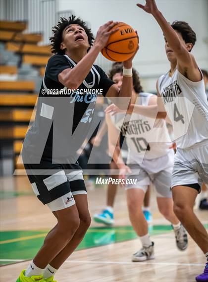 Thumbnail 1 in Victory Christian Academy vs. University City (MLK Showcase) photogallery.