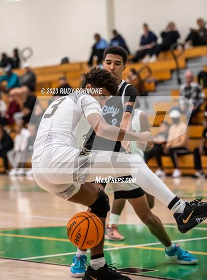 Thumbnail 1 in Victory Christian Academy vs. University City (MLK Showcase) photogallery.
