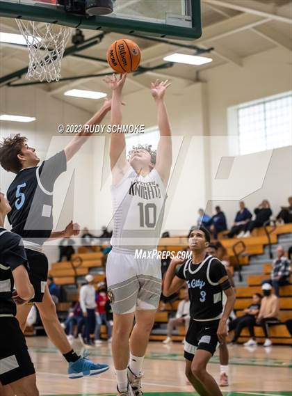 Thumbnail 3 in Victory Christian Academy vs. University City (MLK Showcase) photogallery.