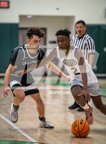 Thumbnail 2 in Victory Christian Academy vs. University City (MLK Showcase) photogallery.