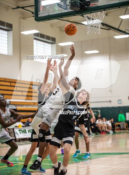 Thumbnail 2 in Victory Christian Academy vs. University City (MLK Showcase) photogallery.