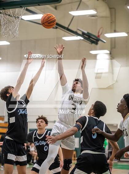 Thumbnail 2 in Victory Christian Academy vs. University City (MLK Showcase) photogallery.