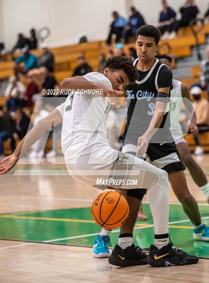 Thumbnail 3 in Victory Christian Academy vs. University City (MLK Showcase) photogallery.
