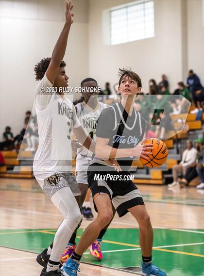 Thumbnail 2 in Victory Christian Academy vs. University City (MLK Showcase) photogallery.