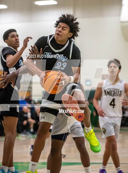 Thumbnail 2 in Victory Christian Academy vs. University City (MLK Showcase) photogallery.